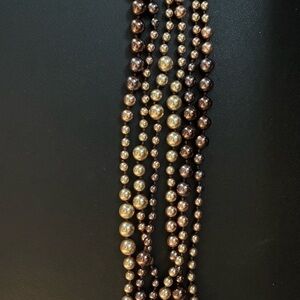 Cookie Lee Black and Cream Multi-Strand Necklace 36”long